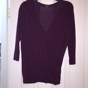 Purple crossover top